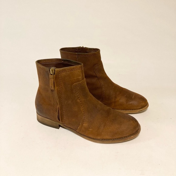 Franco Sarto Kelvin Tan Leather Ankle Boots size 8 - Picture 1 of 16